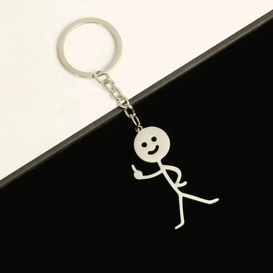 Stickman Stainless Steel Keychain