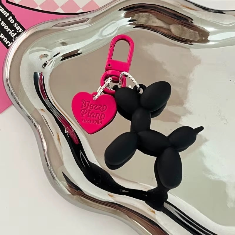 Fashion Punk Balloon Dog Keychains for Women 