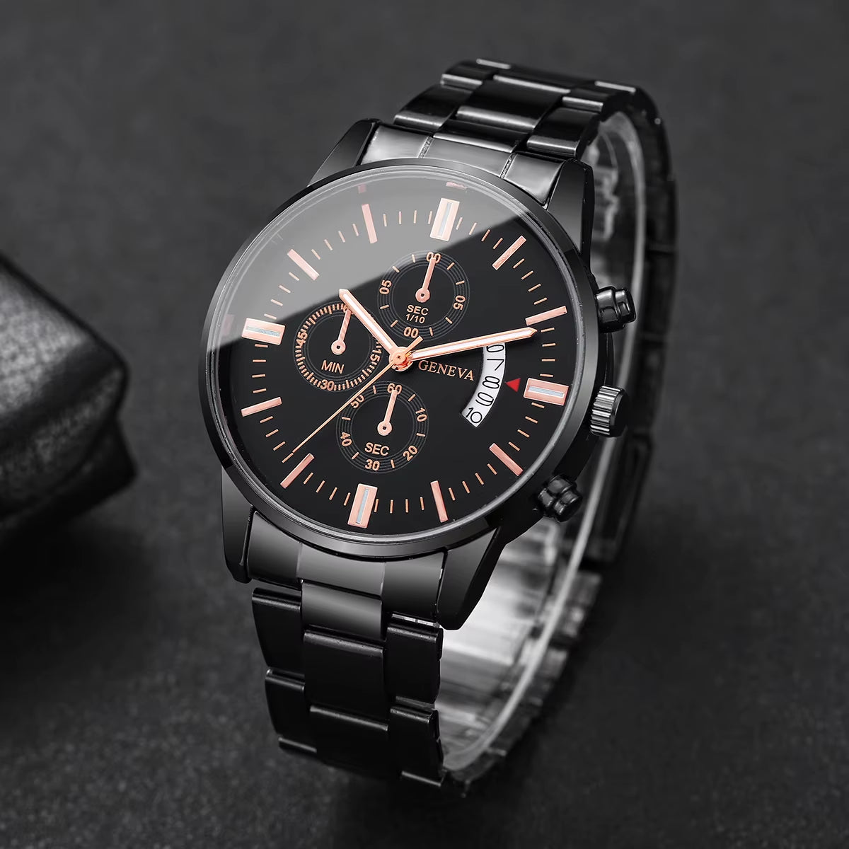 Men’s Business Quartz Watch with Calendar Luxury Style