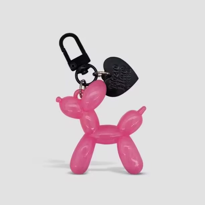 Fashion Punk Balloon Dog Keychains for Women 