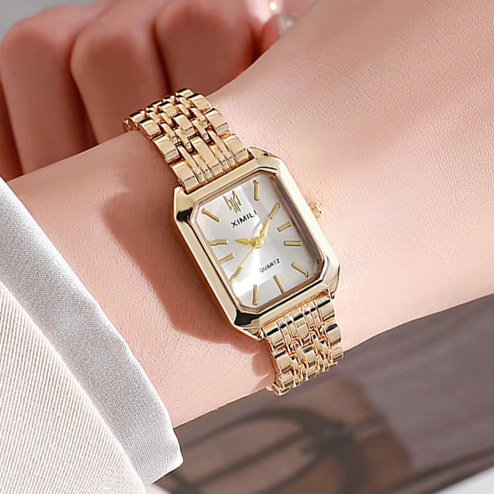 Elegant Stainless Steel Quartz Watch for Women