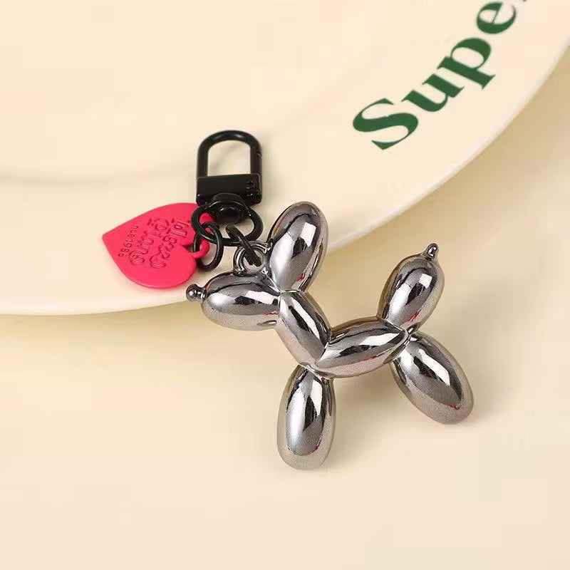 Fashion Punk Balloon Dog Keychains for Women 
