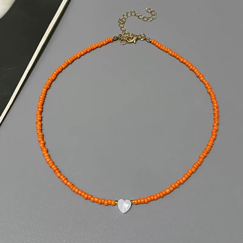 Nature Shell Love Heart Necklace for Women 