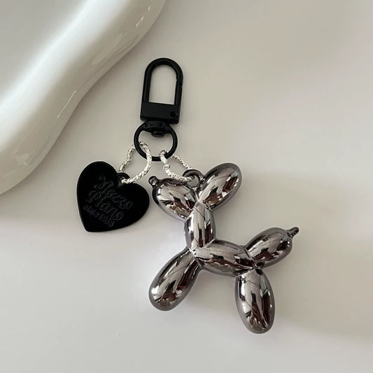Fashion Punk Balloon Dog Keychains for Women 