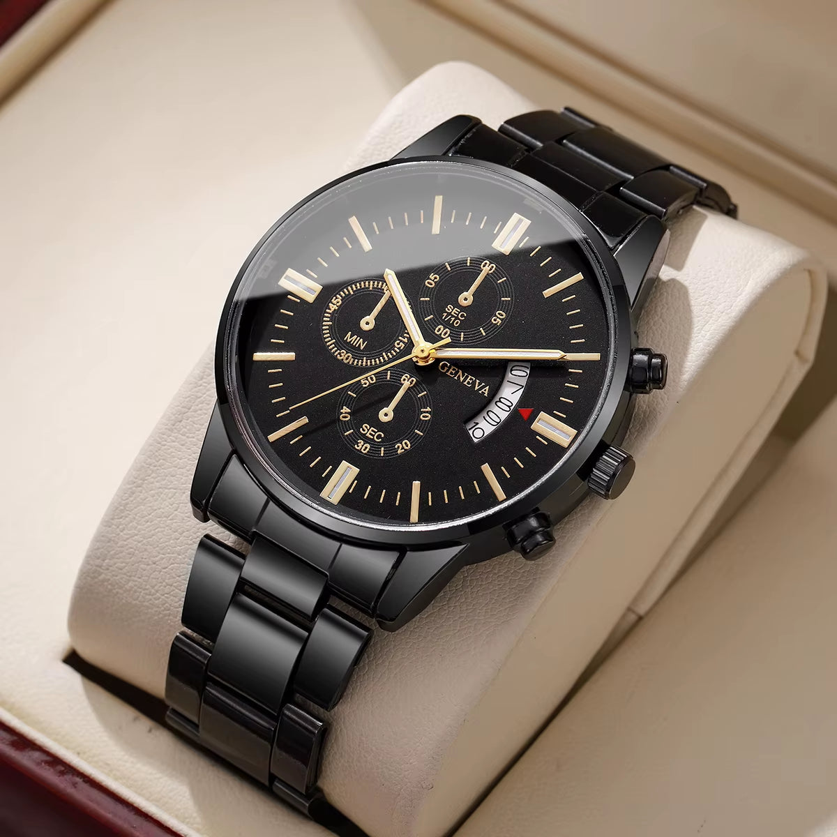 Men’s Business Quartz Watch with Calendar Luxury Style