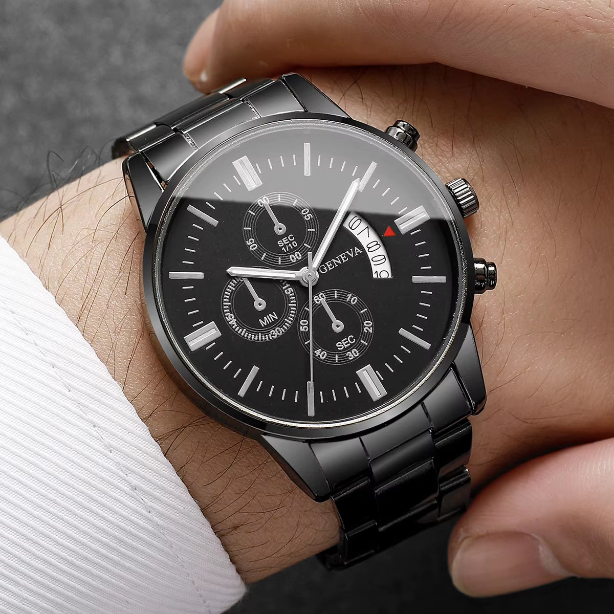 Men’s Business Quartz Watch with Calendar Luxury Style