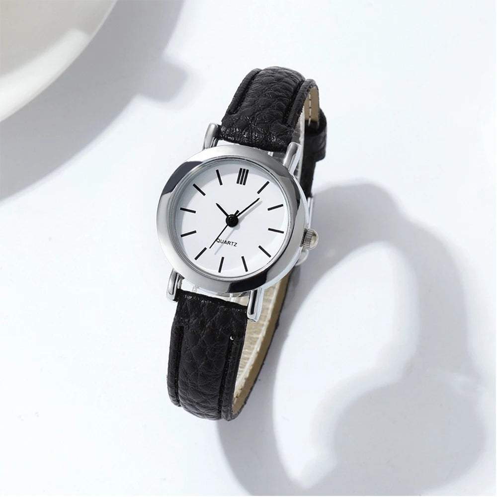 Women’s Leather Band Quartz Watch Small Dial