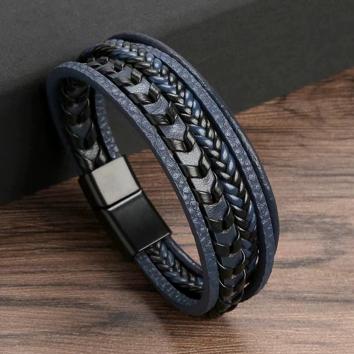 Vintage Leather Rope Braided MAgnetic Bracelet 