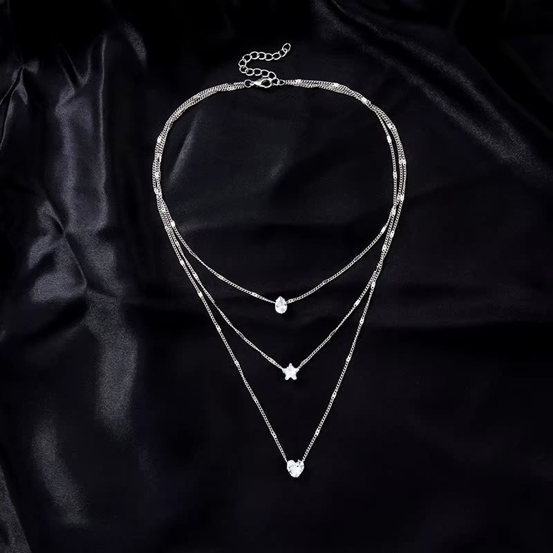 Women’s Multilayer Zircon Pendant Necklace