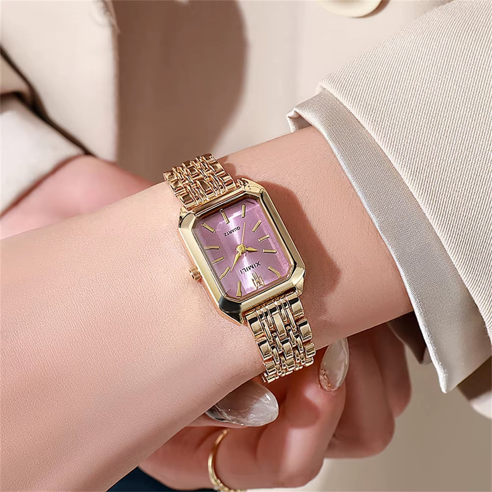 Elegant Stainless Steel Quartz Watch for Women