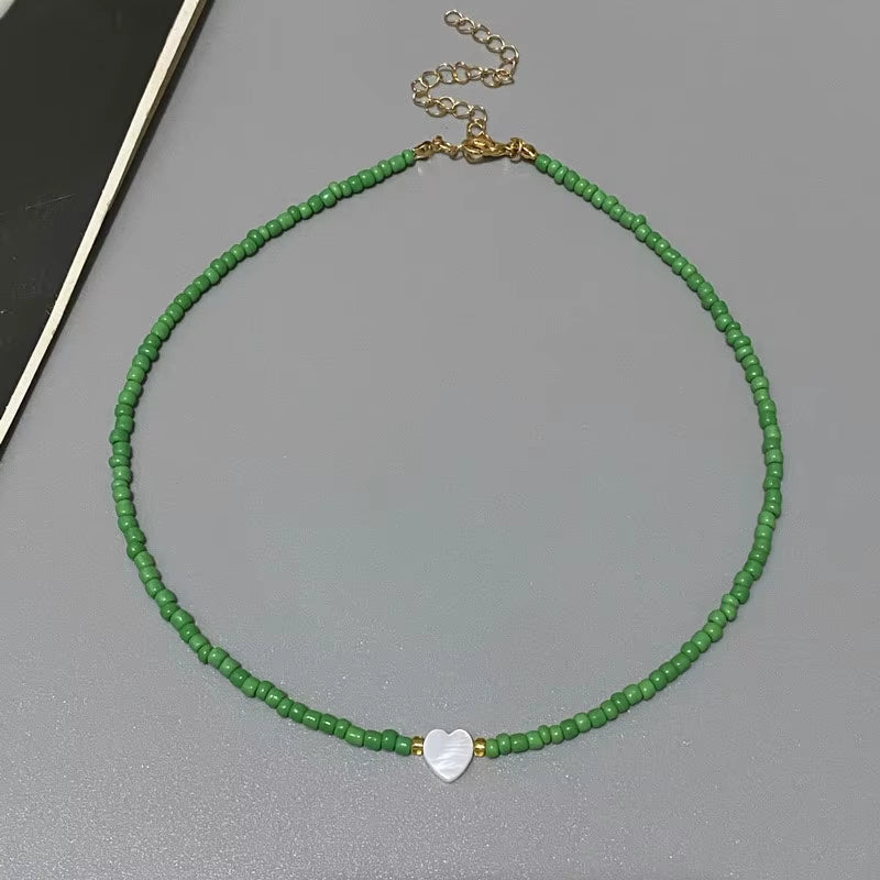 Nature Shell Love Heart Necklace for Women 