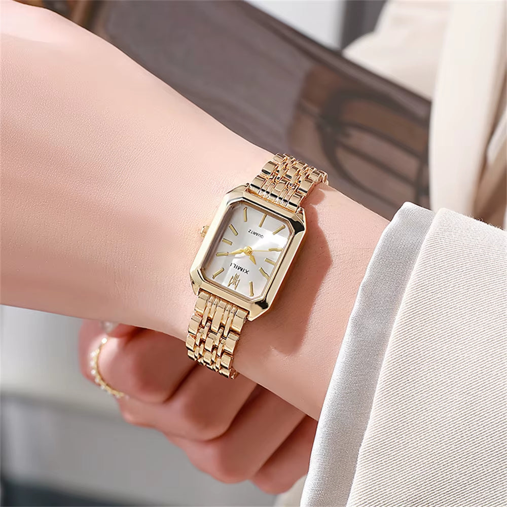 Elegant Stainless Steel Quartz Watch for Women
