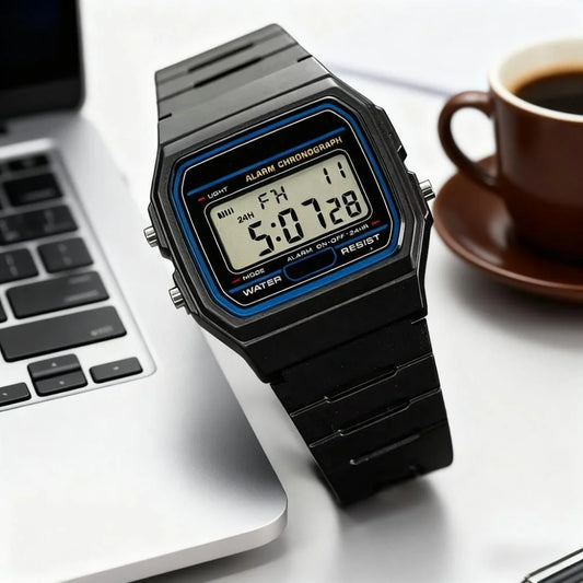 Men’s Square LED Digital Watch Minimalist Sport Style