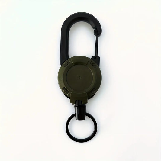 Retractable Heavy Duty Keychain with Carabiner Clip