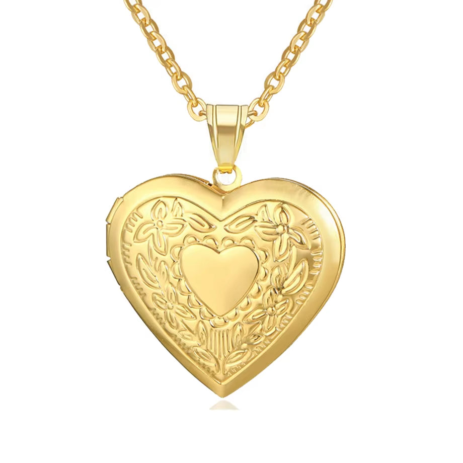 Women’s Stainless Steel Heart Locket Necklace